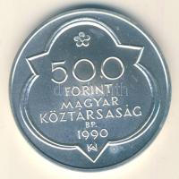 1990. 500Ft Ag "Mátyás király Buda látképe" T:BU