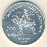 1990. 500Ft Ag "Mátyás királ" T:BU