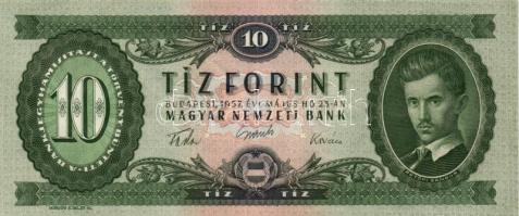 1949. 10Ft T:II+ (hajtva,de nem törve) + 1957-62. 10Ft (3x) T:II