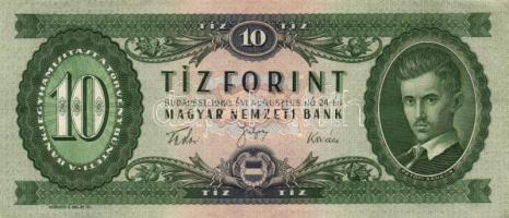 1949. 10Ft T:II+ (hajtva,de nem törve) + 1957-62. 10Ft (3x) T:II