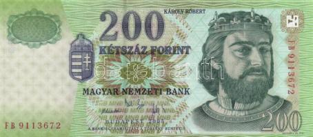 2005. 200Ft "FB" (2x) egymás utáni sorszámmal T:I
