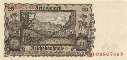 Német 3. Birodalom 1939. 20M T:I
German Third Reich 1939. 20 Mark C:Unc