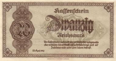 Német 3. Birodalom 1945. 20M T:II German Third Reich 1945. 20 Mark C:XF
