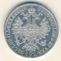 Ausztria 1860A. 1Fl Ag T:2 kis ph. Austria 1860A. 1 Florin Ag C:XF small edge error