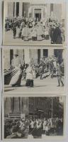 1938  3db Eucharisztikus Kongresszus fotó 13x18cm