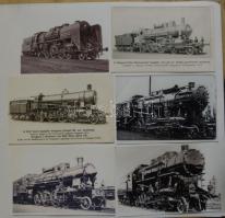 10db klf fotó régi magyar gőzmozdonyokról