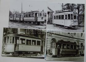 8db klf fotó régi villamosokról