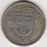 Svájc 5Fr 1932 ezüst T:3