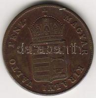 1848. 1kr "Szabadságharc-veret" T:2-