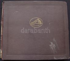 11 darabos gramofon bakelit lemez gyűjtemény albumban