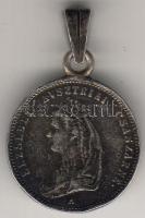 1867. "Erzsébet királynő" koronázási emlékérem ezüst T:4 p.h.