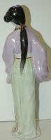 Kézzel festett japán hölgyet ábrázoló porcelán figura / Handpainted chinaware figure 23cm