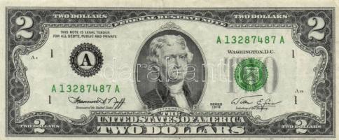 5db-ból álló vegyes bankjegy tétel: 1930. 20P + USA 1974. 1$ + 1976. 2$ + Franciaország 1793. 15s &q...