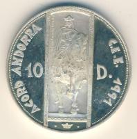 Andorra 1995. 10D Ag "ECU" T:exPP Andorra 1995. 10 Diners Ag C:exPP