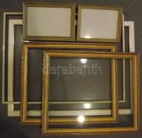 4db klf méretű üvegezett és 2db üveg nélküli képkeret