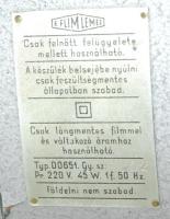 Nosztalgikus lemezárugyári diavetítő jó állapotban 31db diafilmmel