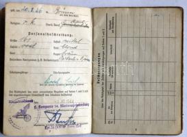 1944 Németország III. Birodalom: Haditengerész katonakönyve / Germany Nazi Navy soldier-book