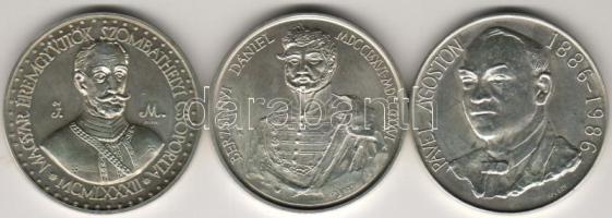 1982. "Pável-Jókai-Berzsenyi" 3db ezüst 119,10gr T:BU