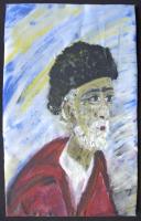 Farkas Sarolta (1948-): Öreg úr, olaj-vászon, 31x51cm