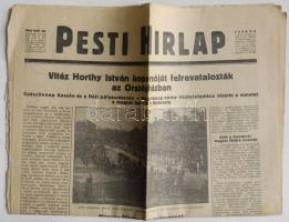 1942 Pesti Hírlap c. újság száma - Horthy István koporsójának felravatalozásáról szóló cikkel