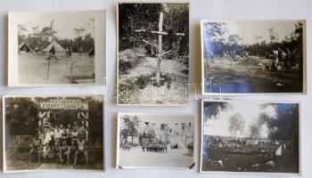 5db klf méretű régi cserkészfotó