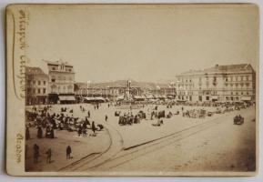 cca 1900 Aradi látkép keményhátú fotó 11x16cm