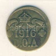 Német Kelet-Afrika 1916T. 5H Br vékonyabb típus, látványos verethibával T:2-  
German East Africa 19...