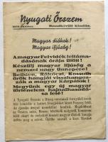 1938 Nyugati Őrszem c. lap októberi száma