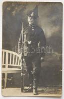 cca 1910 Máramarosszigeti csendőrről készült fotó 9x14cm