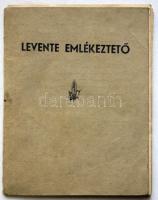 cca 1930 Levente emlékeztető - igazolvány, a lapok kijárnak, de hiánytalan