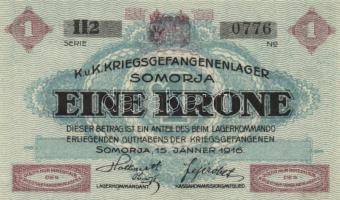 Somorja/hadifogolytábor 1916. 1K T:I