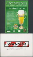 9db sörös címke + Háború előtti levélzáró sörreklámmal + 2 sörös reklámlap