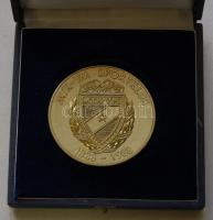 1988. "MTK-VM Sportklub 100 éves" nagyalakú aranyozott fém emlékérem (d=70mm) T:2