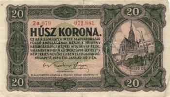 1920. 10K (2x) + 20K (3x) + 50K "Orell Füssli Zürich" T:II,II-,III