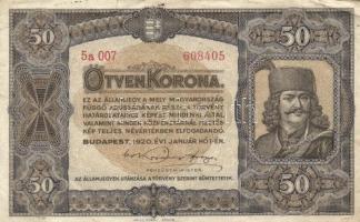 1920. 10K (2x) + 20K (3x) + 50K "Orell Füssli Zürich" T:II,II-,III