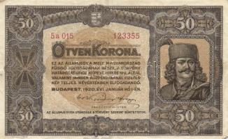 1920. 50K "Orell Füssli Zürich" (3x) egymást követő sorozatszámmal T:II,II-