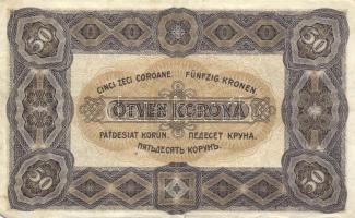 1920. 50K "Orell Füssli Zürich" (3x) egymást követő sorozatszámmal T:II,II-