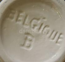 Kézzel festett aranyozott belga porcelán kancsó 23cm