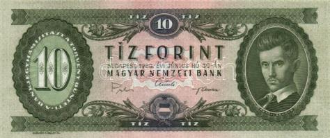 1969. 10Ft (2x) egymás utáni sorszámmal! T:I