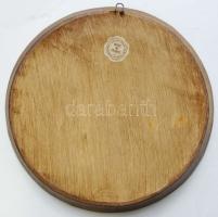Faragott fa Lourdes emléktányér d:25cm
