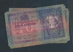 1904. 10K (3x) kettő román körbélyegzővel T:III-,IV