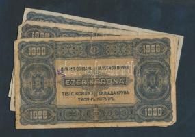 1923. 1000K (3x) kettő nyomdahely jelölés nélkül T:III,III-,IV