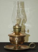 Kis hordozható réz lámpácska 19cm magas