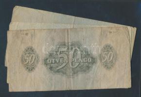 1944. 50P "A Vöröshadsereg Parancsnoksága" (3x) eltérő színváltozatok is T:III