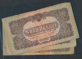 1944. 100P "A Vöröshadsereg Parancsnoksága" (8x) T:III,III-
