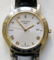 Certina márkájú működőképes svájci karóra bőr szíjjal