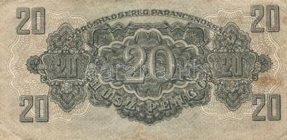 1944. 20P "A Vöröshadsereg Parancsnoksága" (4x) eltérő méretűek T:II,II-,III