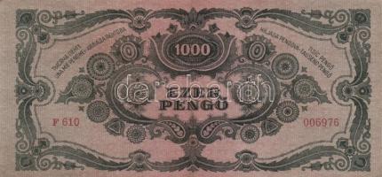 1945. 1000P (5x) bélyeggel T:II