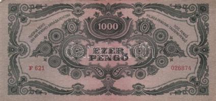 1945. 1000P (5x) bélyeggel T:II