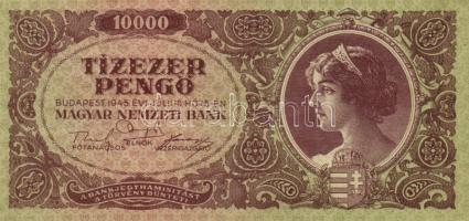 1945. 10.000P bélyeg nélkül (2x) egymás utáni sorszámmal T:II